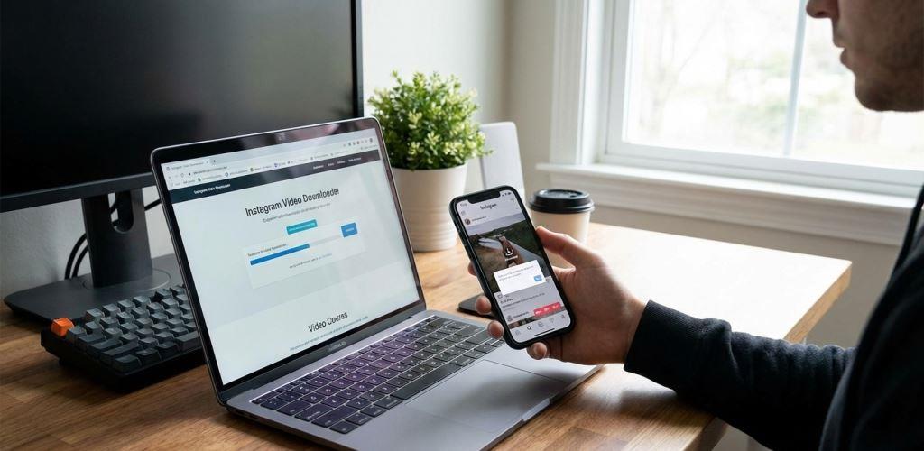 Download from Instagram link process on mobile and desktop devices in 2026