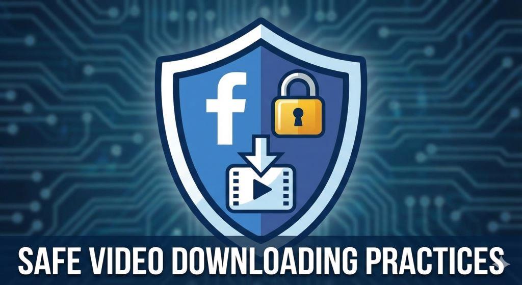 Facebook video download security and privacy protection symbols 2026