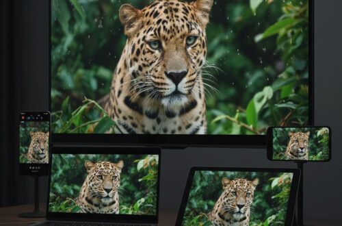 HD Video Download HD displayed on laptop, tablet and smartphone showing crystal clear quality