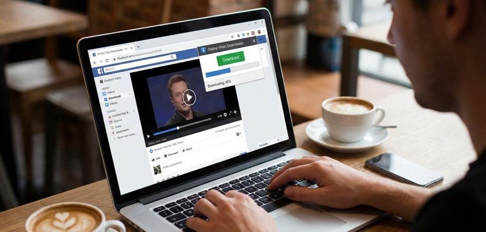 facebook mp4 downloader online interface used in a modern web browser