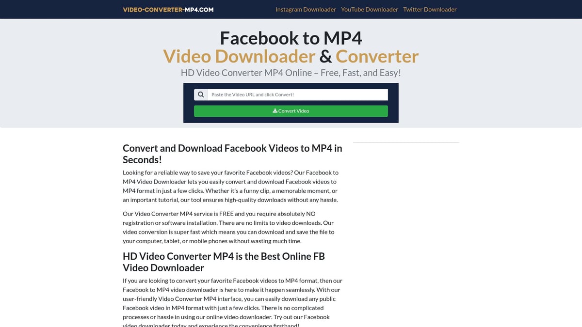 Video Converter MP4 facebook mp4 downloader online homepage