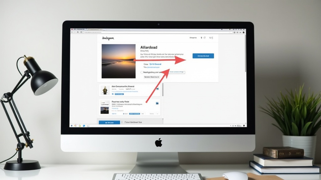 Step-by-step visual guide showing Instagram Reel download process on computer screen