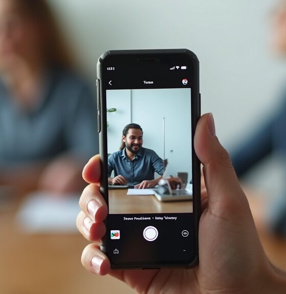 Person using smartphone to download Instagram video through browser interface