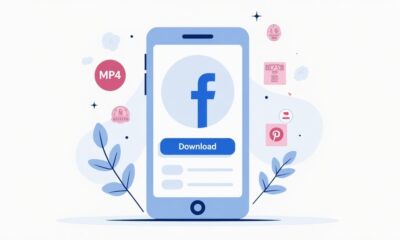 using smartphone to download Facebook Reels with clean interface showing no watermark