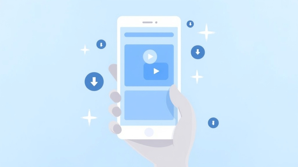 Person watching Facebook Live video on smartphone with save button highlighted